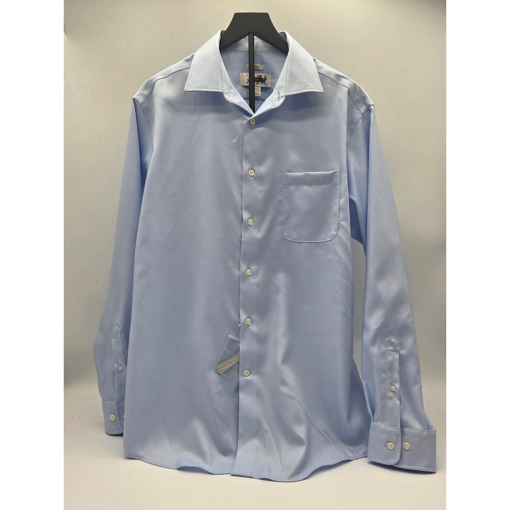 Joseph Abboud Men's Blue Modern Fit Dress Shirt 16.5 34/35 101-765 [FLAWED]